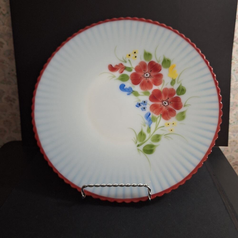 MacBeth-Evans Petalware Mountain Flowers 10" Salver Plate/Serving Tray
